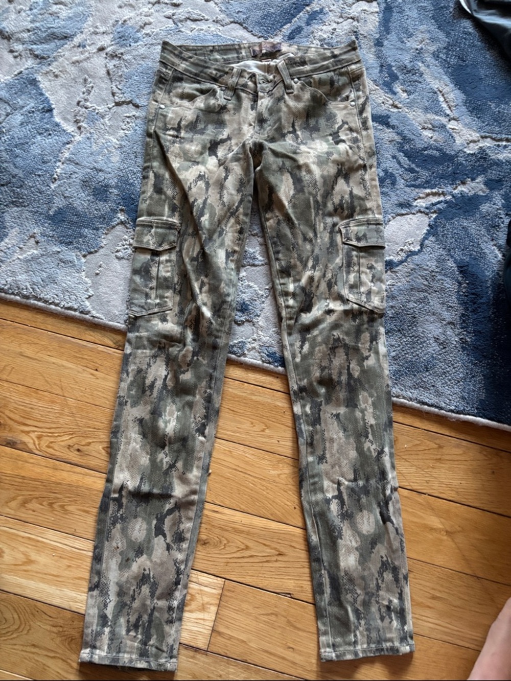 PAIGE Olive & Tan Camo Cargo Jeans